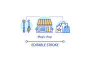 Magic shop concept icon