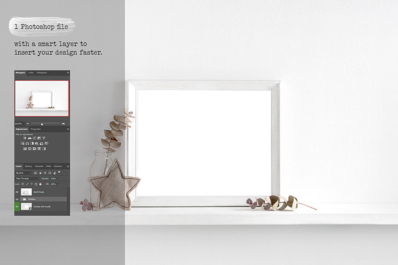 8x10 white nursery frame mockup in Print Mockups - product preview 2