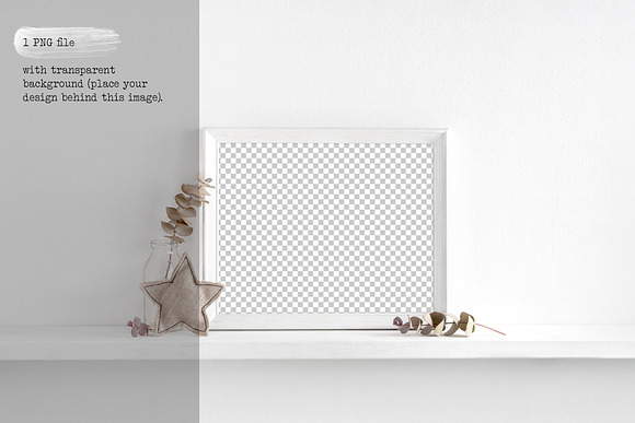 8x10 white nursery frame mockup in Print Mockups - product preview 3