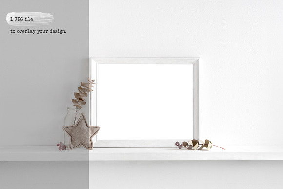 8x10 white nursery frame mockup in Print Mockups - product preview 4