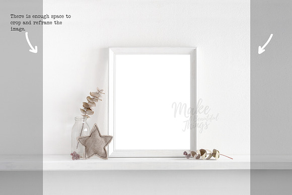 8x10 white nursery frame mockup in Print Mockups - product preview 5