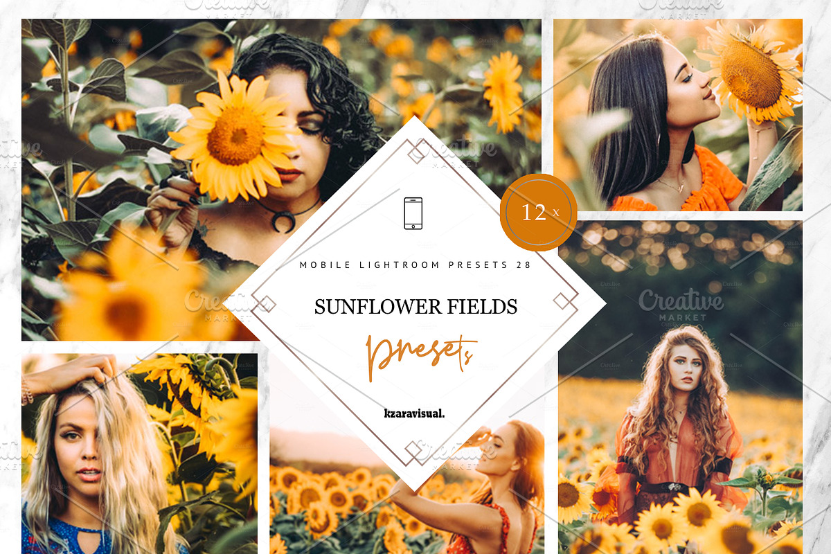 Sunflower Fields Presets | Mobile in Add-Ons - product preview 8