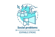 Social problems concept icon