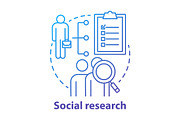 Social research concept icon