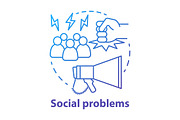 Social problems concept icon