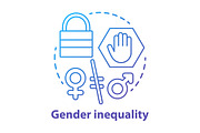 Gender inequality concept icon