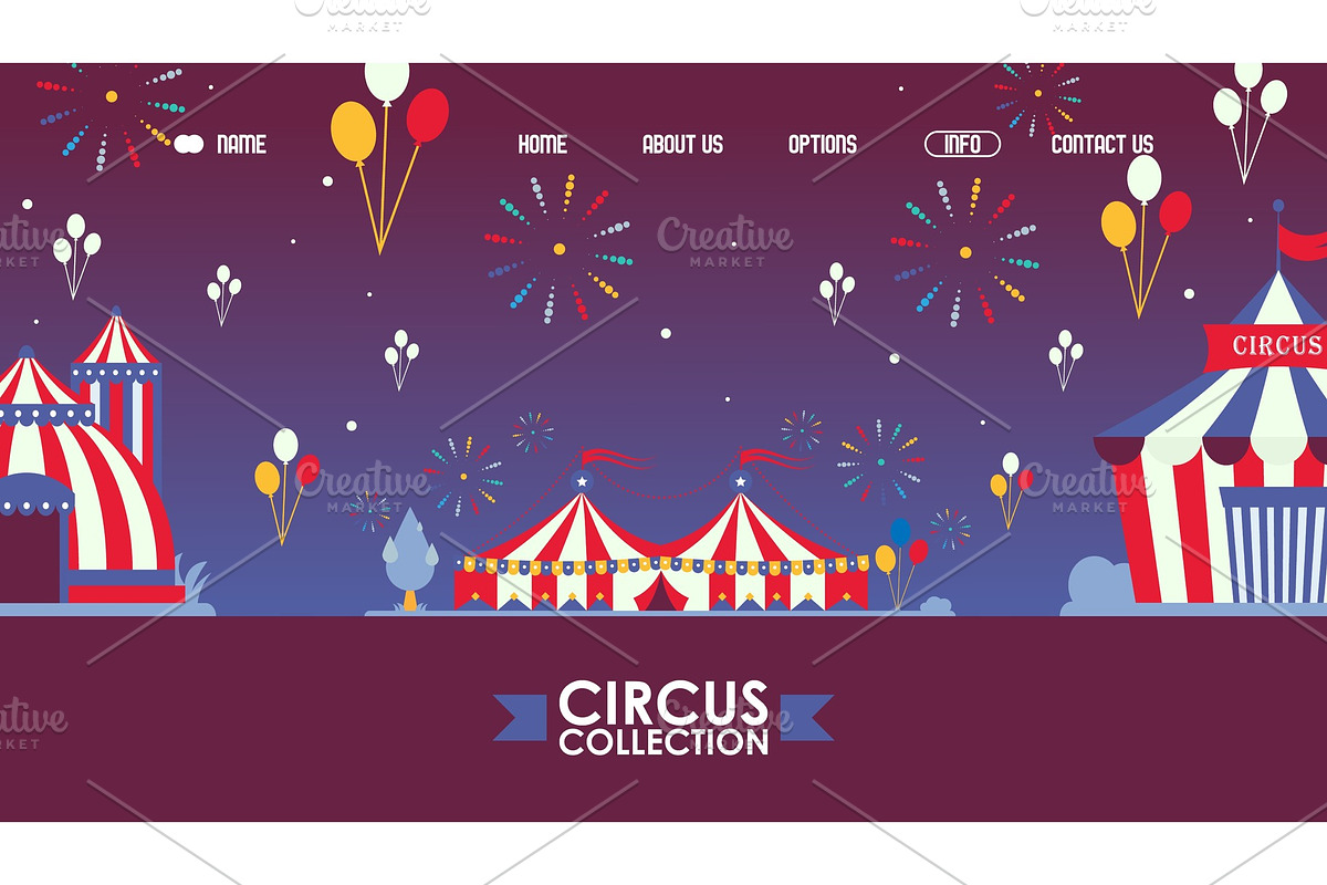 Traveling circus website design in Textures - product preview 8