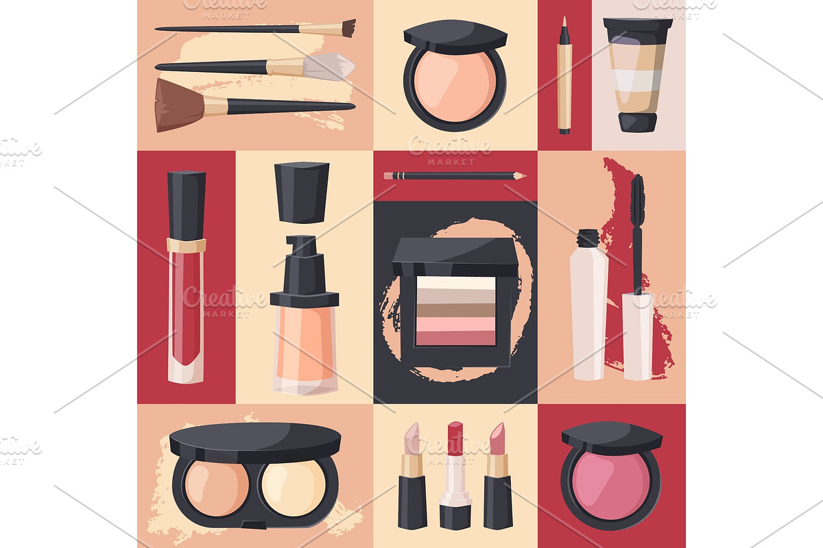 Makeup product icons in colorful in Illustrations - product preview 8