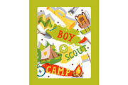 Boy scout camp typography poster