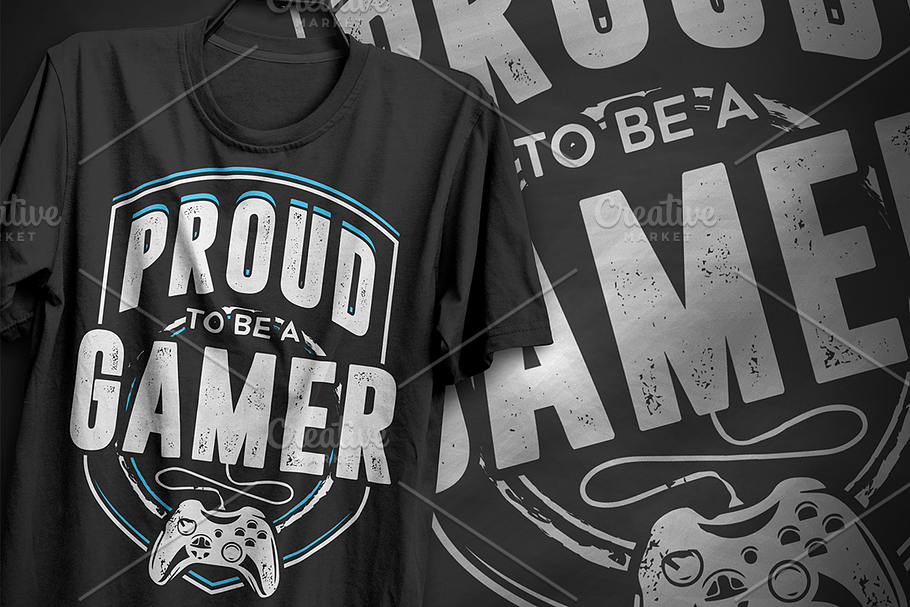 Proud to be a gamer - T-Shirt Design