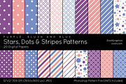 Stars, Dots & Stripes Digital Papers