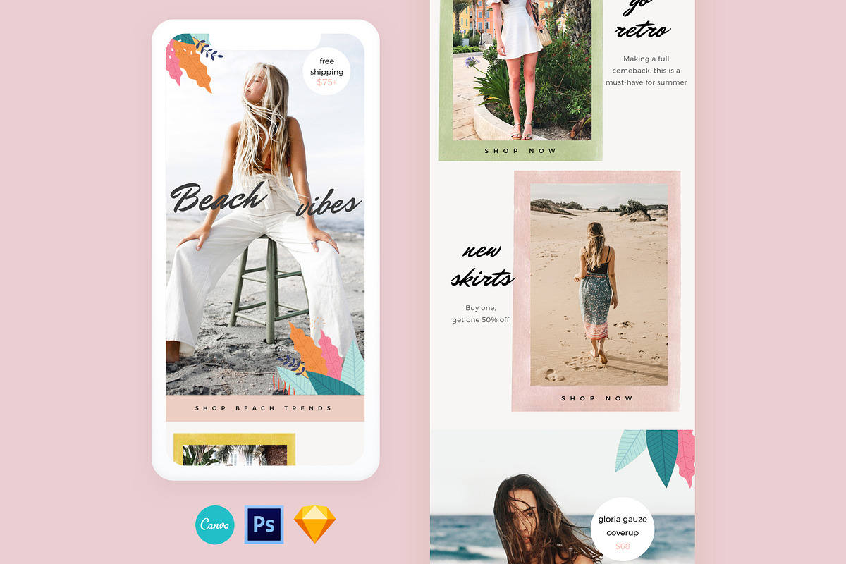 Tropical Email Newsletter Template in Mailchimp Templates - product preview 8