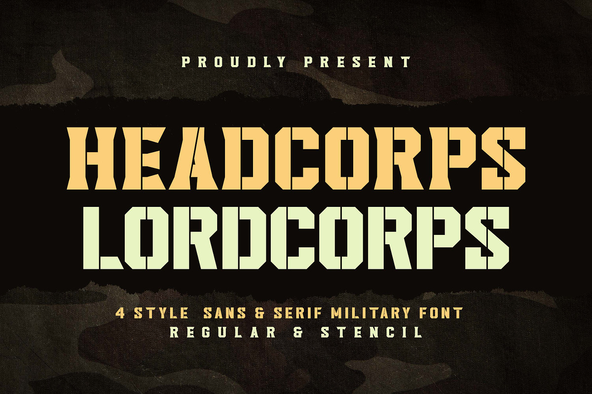 Headcorps & Lordcorps /Military Font in Display Fonts - product preview 8