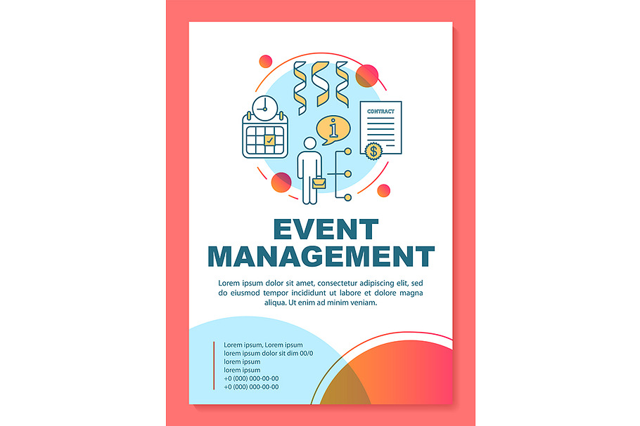 Event management poster template in Icons - product preview 8