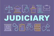 Judiciary word concepts banner