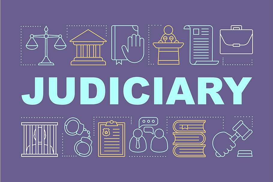 Judiciary word concepts banner in Icons - product preview 8
