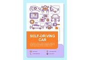 Self-driving car brochure template