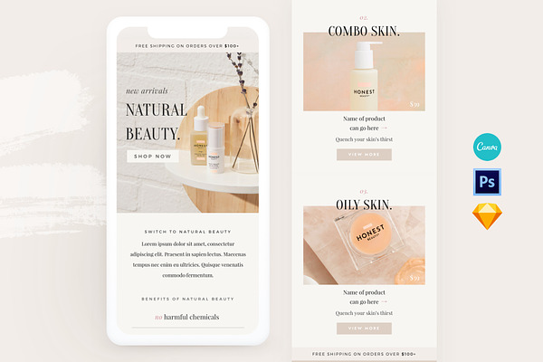 Natural Skincare Email Template
