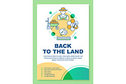 Back to the land poster template