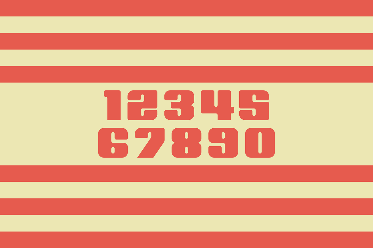 Ham Numeral Set in Sans-Serif Fonts - product preview 8