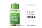 Square bottle mockup
