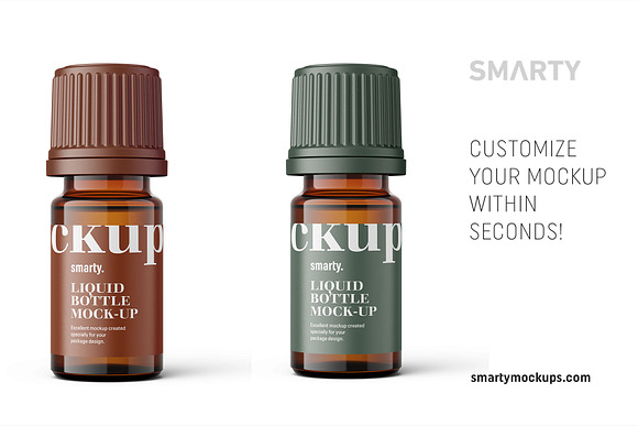 Essentaial oil bottle mockup 5ml in Product Mockups - product preview 2