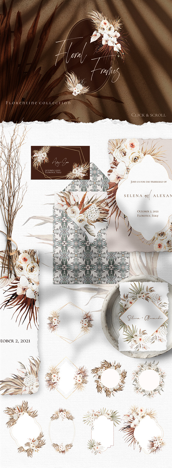 FLORENCE- Boho watercolor collection in Illustrations - product preview 4