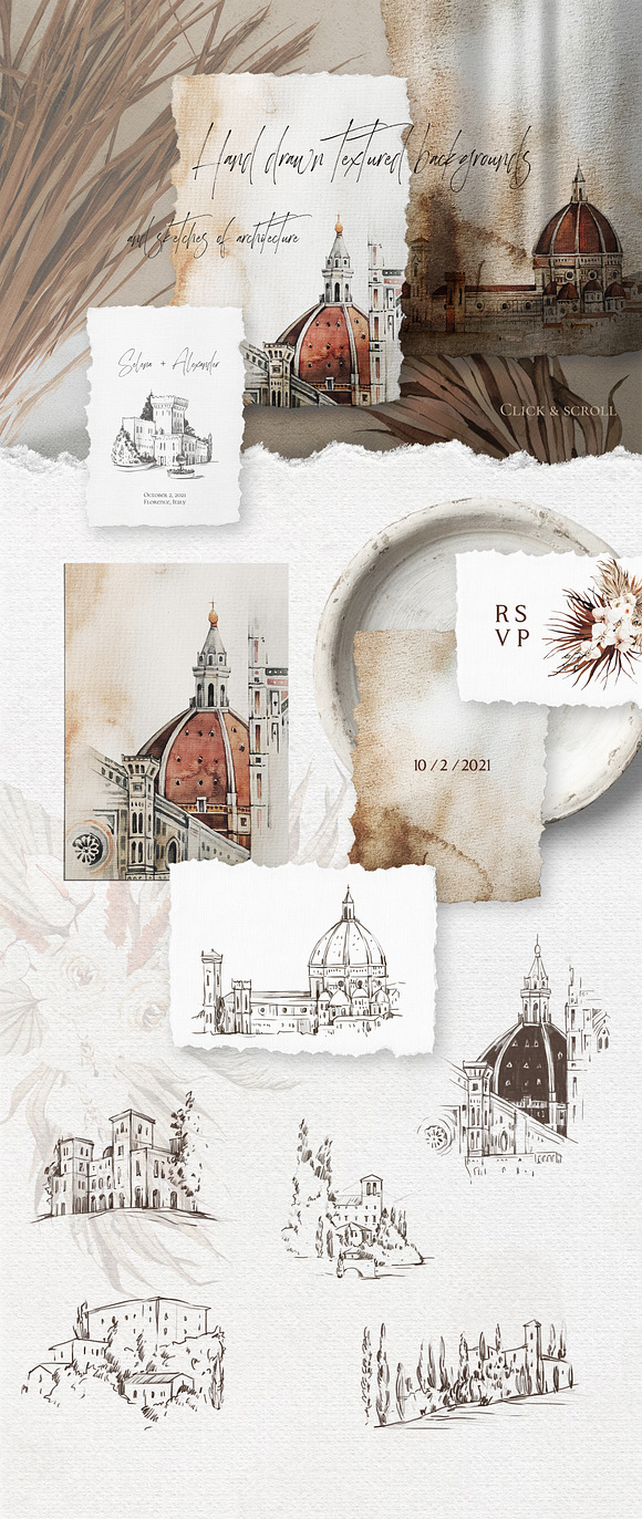 FLORENCE- Boho watercolor collection in Illustrations - product preview 7