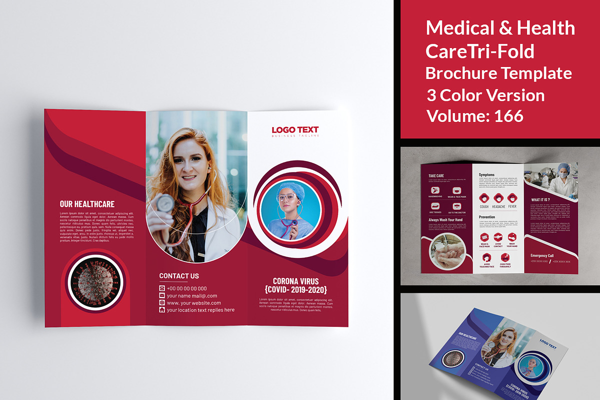 Corona virus (COVID-19) Brochure in Brochure Templates - product preview 8