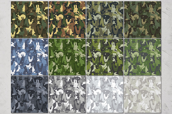 Camouflage with bunnies in Patterns - product preview 1