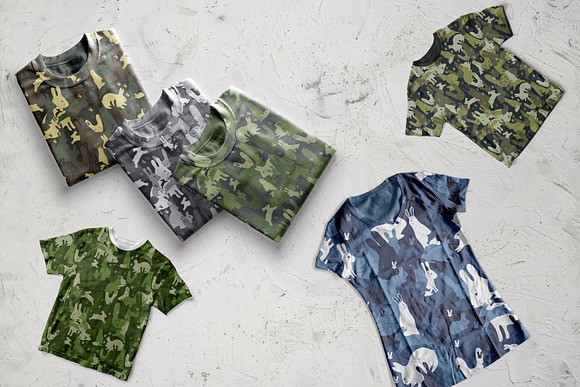 Camouflage with bunnies in Patterns - product preview 4
