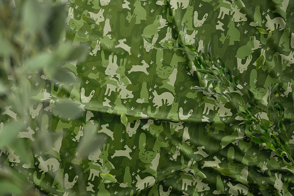 Camouflage with bunnies in Patterns - product preview 5