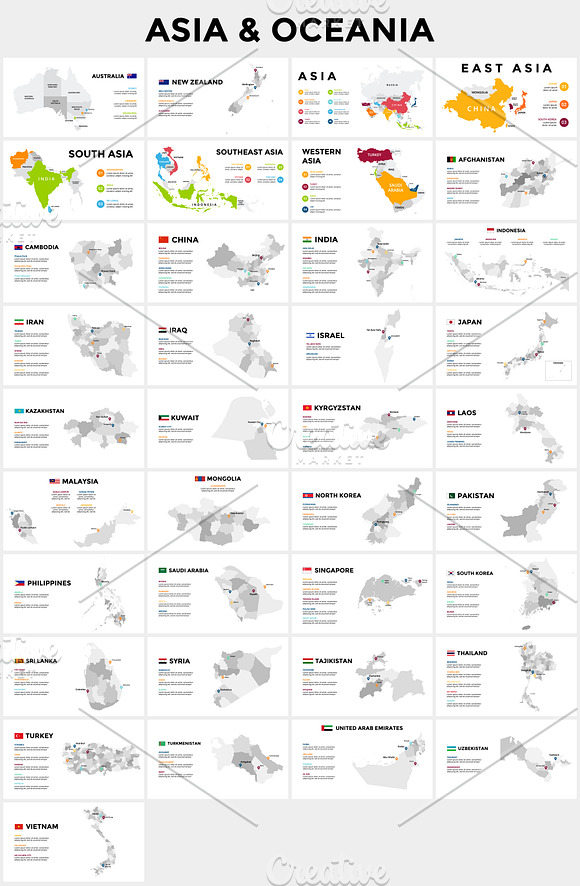 Map Infographics for Presentation in Presentation Templates - product preview 2