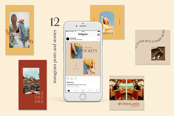 Vintage Instagram Templates in Instagram Templates - product preview 1