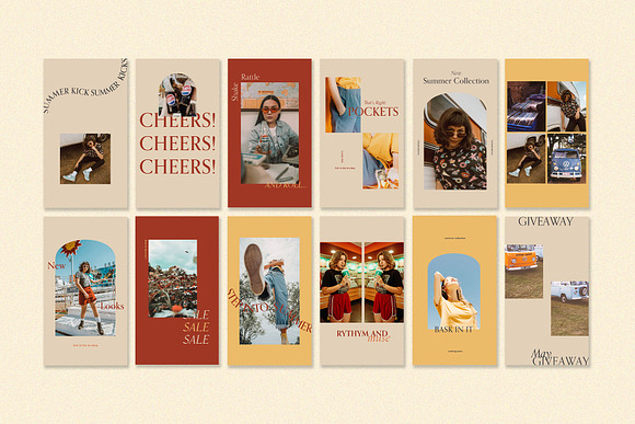 Vintage Instagram Templates in Instagram Templates - product preview 6