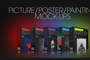 Picture/ Poster On 5 Stages Mock-up