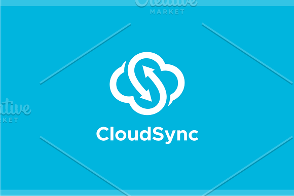 Cloud Sync Logo in Logo Templates - product preview 1