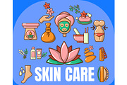 Skin care concept banner