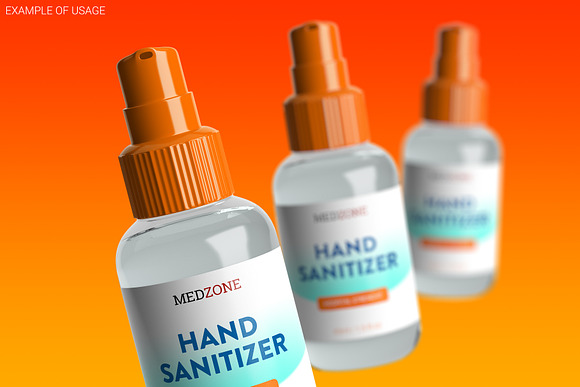 Sanitizer Bottle Mockup in Product Mockups - product preview 4