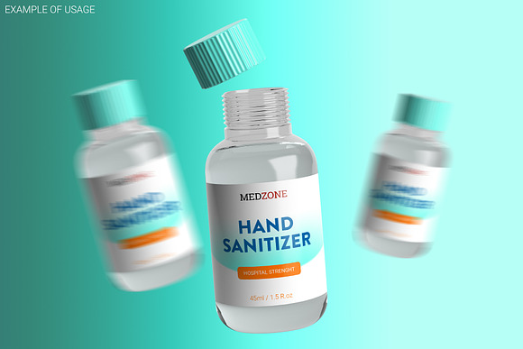 Sanitizer Bottle Mockup in Product Mockups - product preview 5