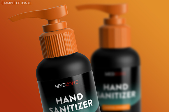 Sanitizer Bottle Mockup in Product Mockups - product preview 6