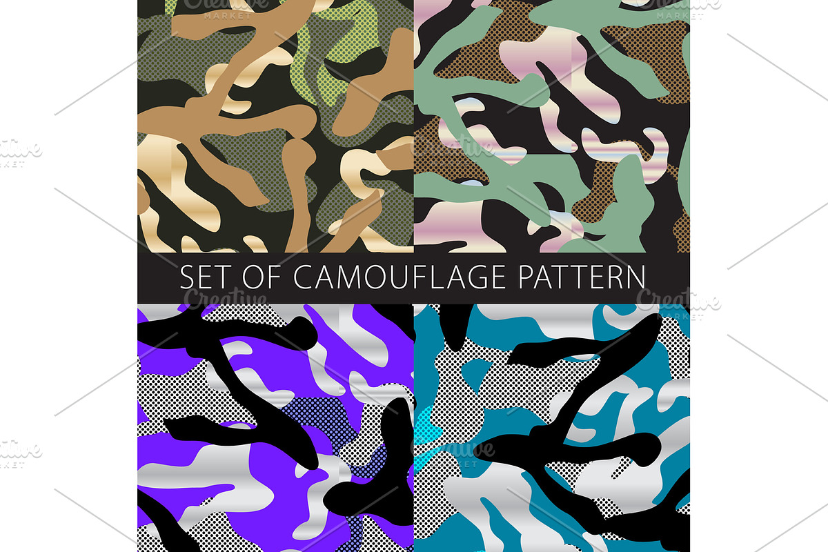 camouflage Vector EPS SEAMLESS KHAKI in Patterns - product preview 8