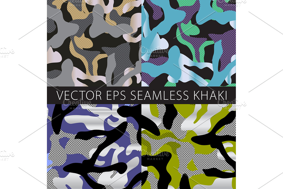 Camouflage netting. Seamless vector in Patterns - product preview 8