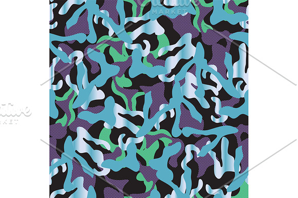 Camouflage netting. Seamless vector in Patterns - product preview 2