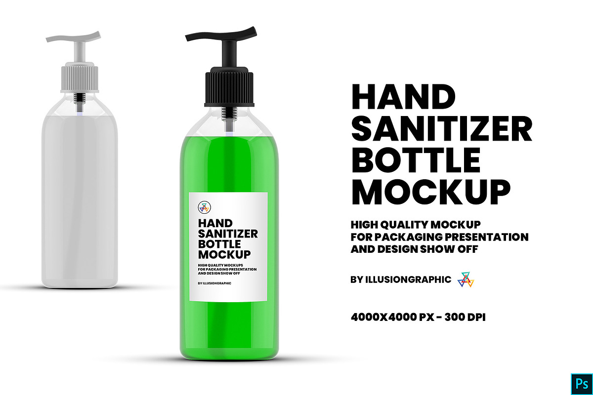Hand Sanitizer Bottle Mockup in Product Mockups - product preview 8