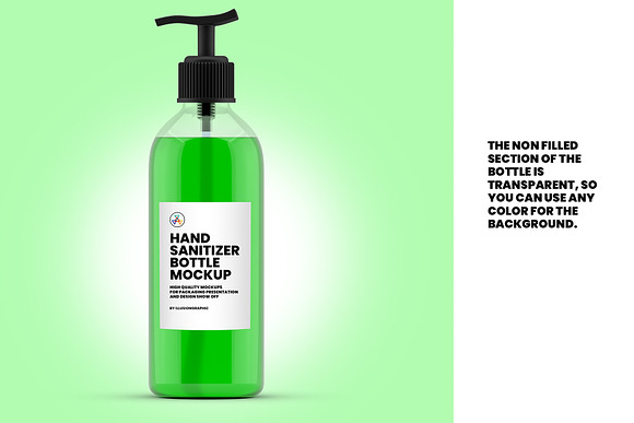 Hand Sanitizer Bottle Mockup in Product Mockups - product preview 6