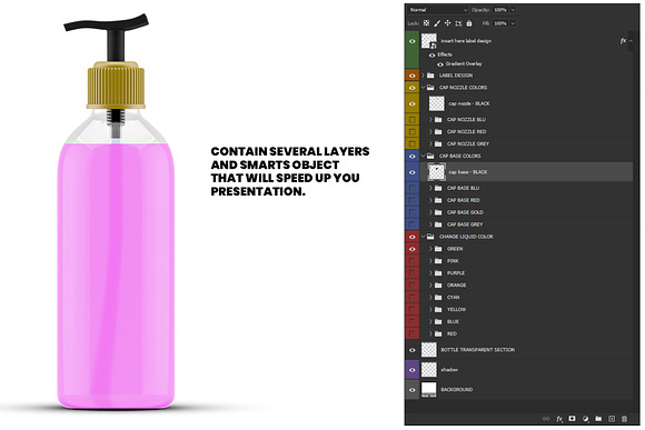 Hand Sanitizer Bottle Mockup in Product Mockups - product preview 8