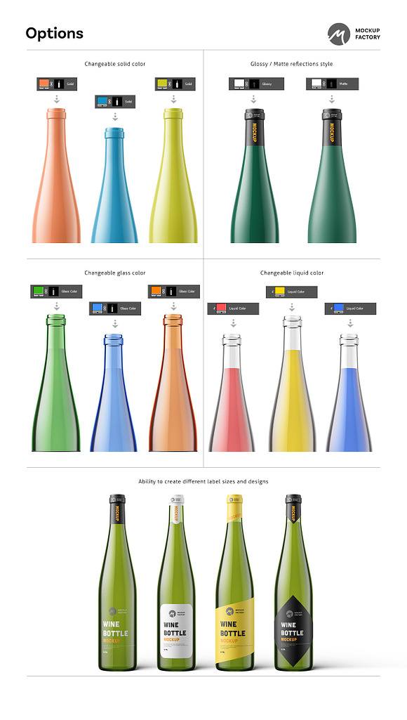 Wine Bottle Mockup Vol.3 in Product Mockups - product preview 1