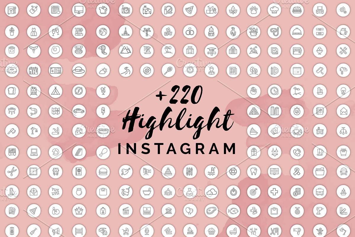 +220 Instagram Highlight Covers in Instagram Templates - product preview 8