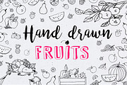 Hand drawn fruits collection !